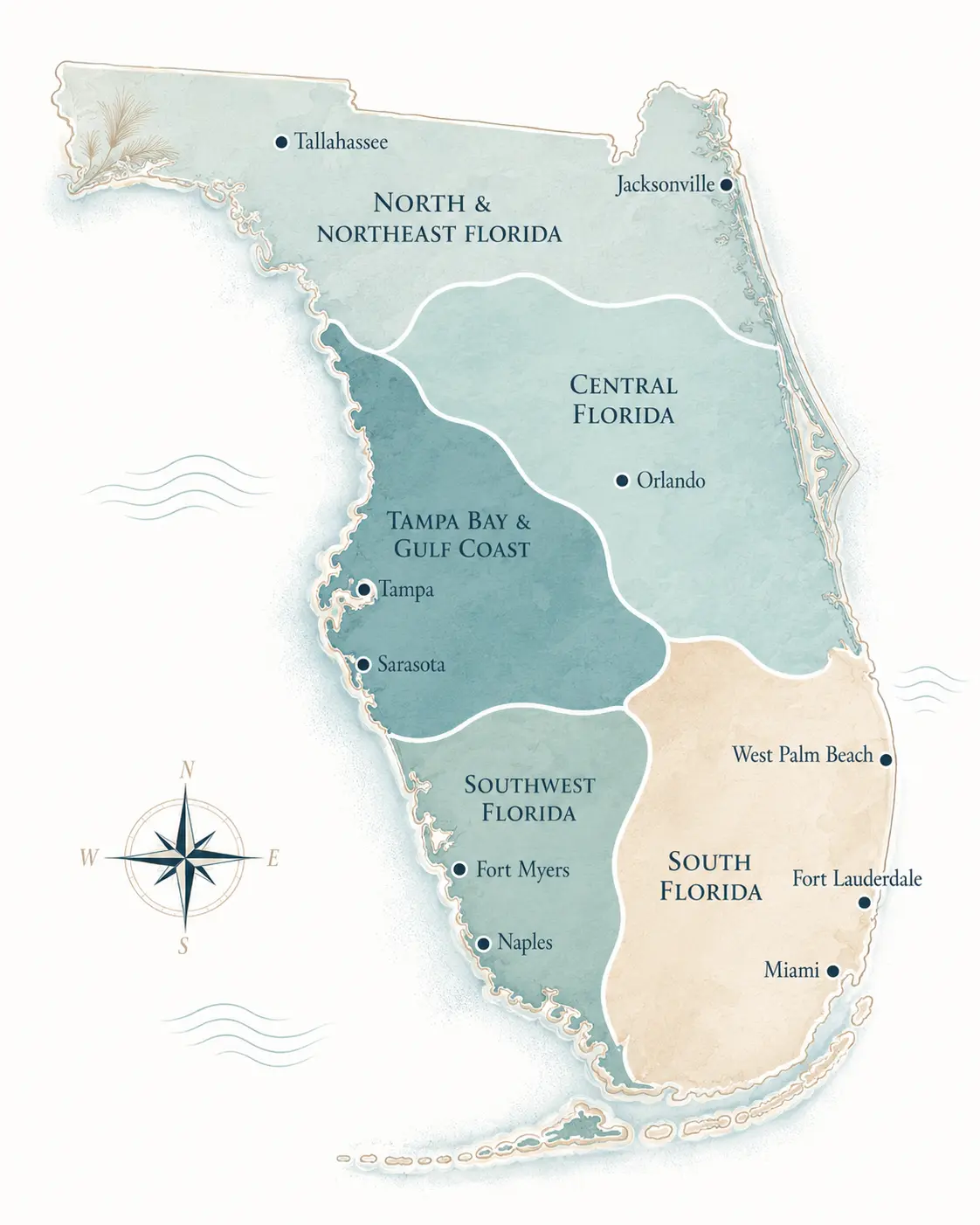 Florida service area map for HomeSpecialistNow home-service coordination